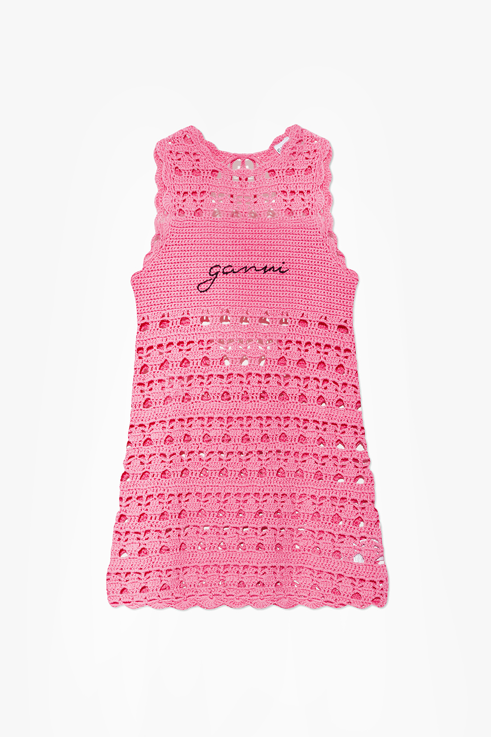 Pink Crochet tunic Ganni - SchaferandweinerShops HK - Floral